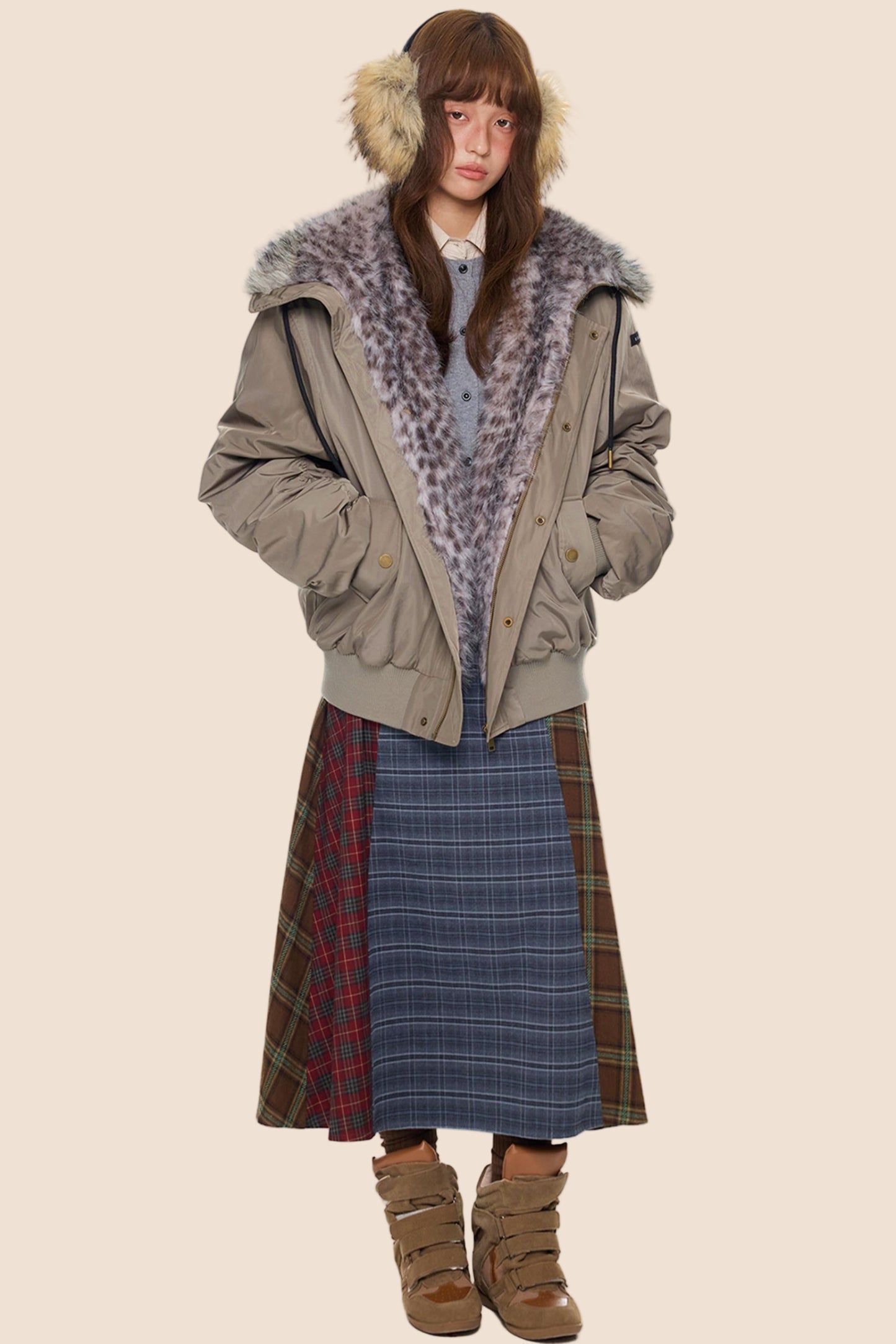 Leopard Print Hooded Jacket