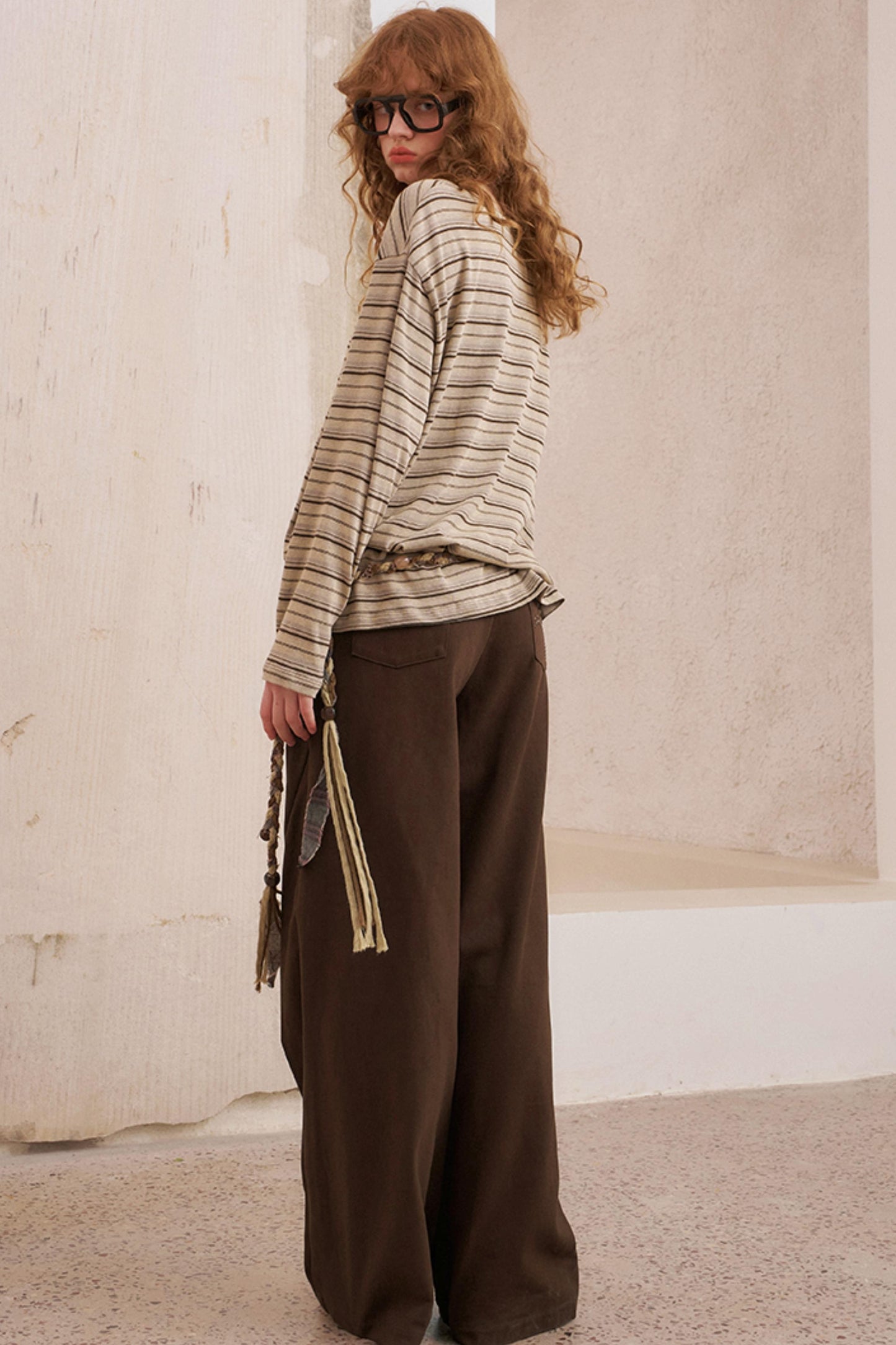 Hot Diamond Loose Wide-Leg Pants