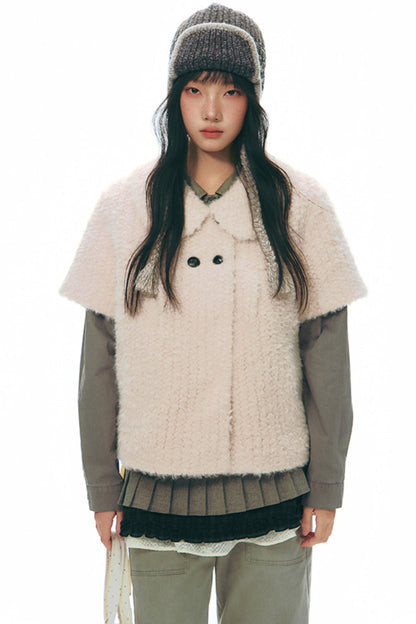 Distressed Doll Collar Cargo Coat