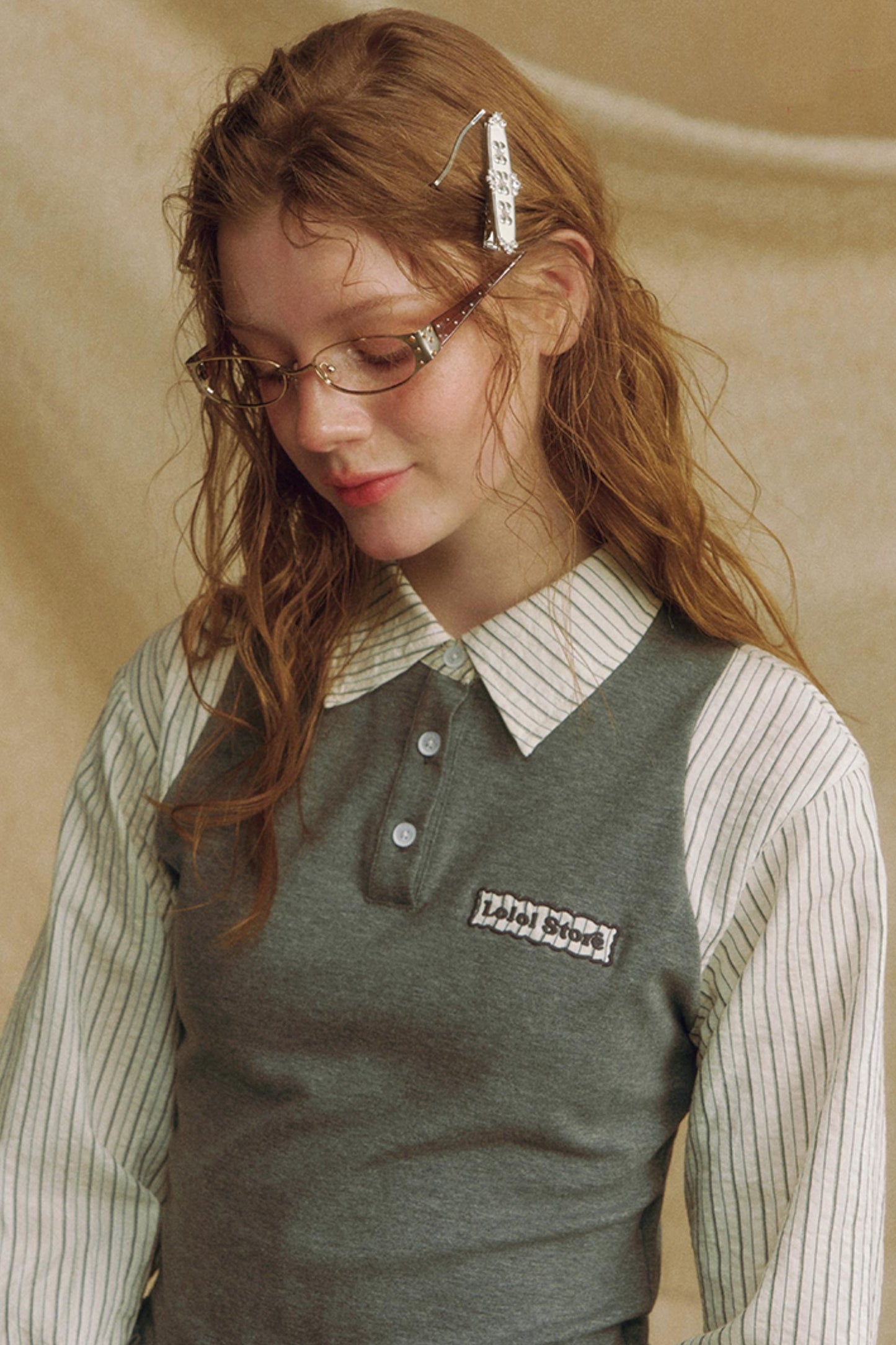 Chic Plaid Lace Layered Top