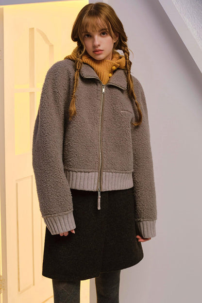 Sheep Wool Blend Knitted Balaclava