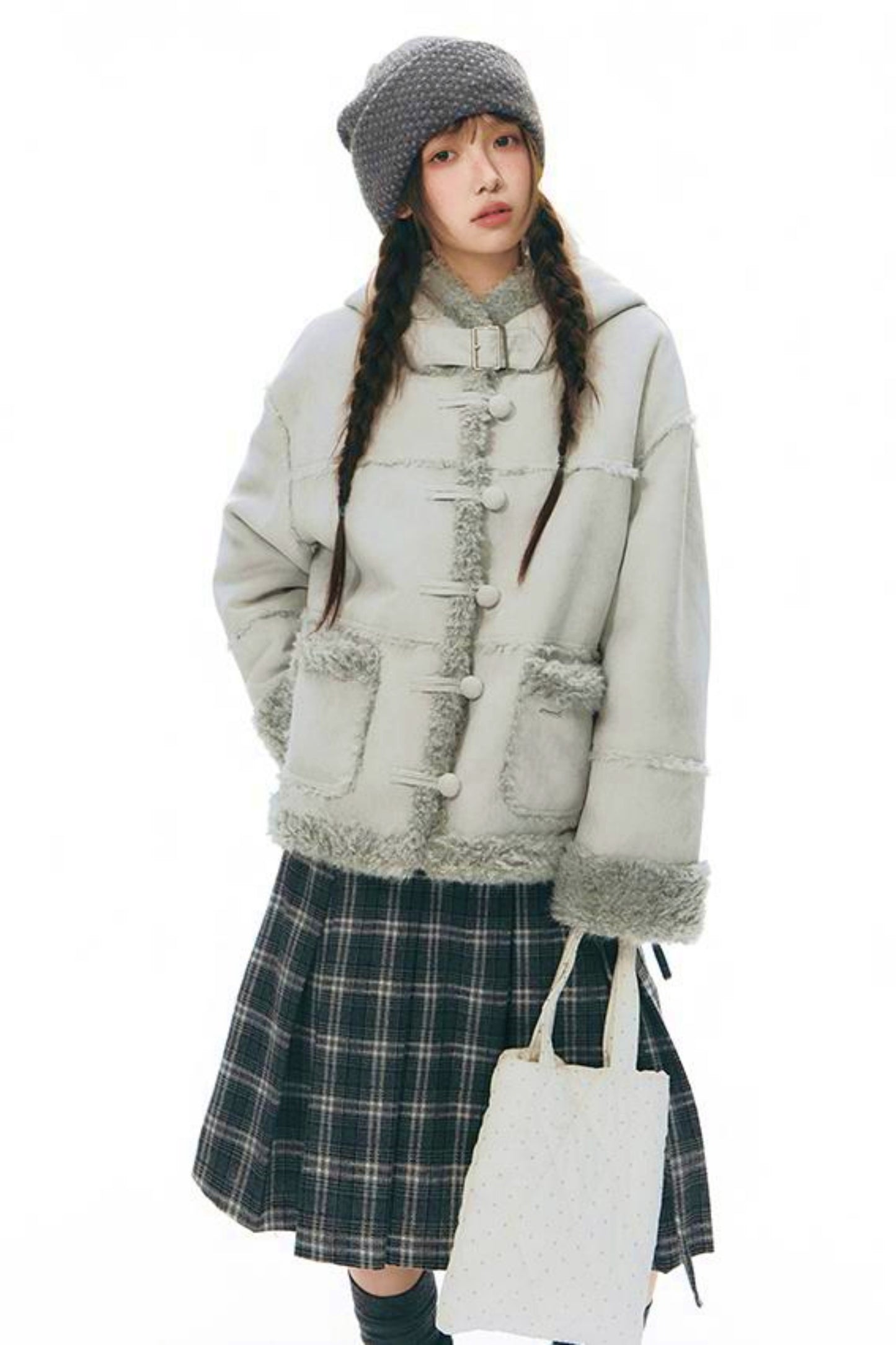 Integrated Hooded Short Coat