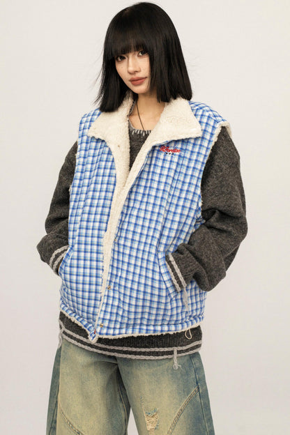 Retro Plaid Quilted Jacket