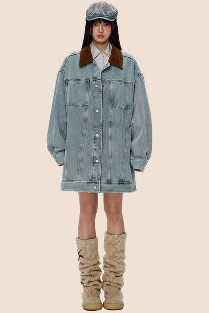 Vintage Denim Cargo Jacket