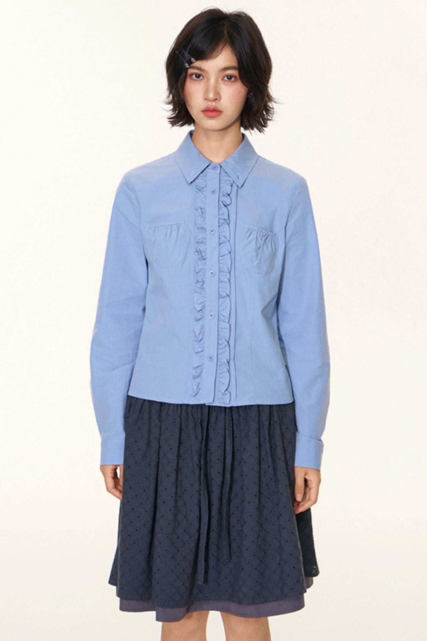 Vintage Lace-Up Plaid Puffy A-Line Skirt