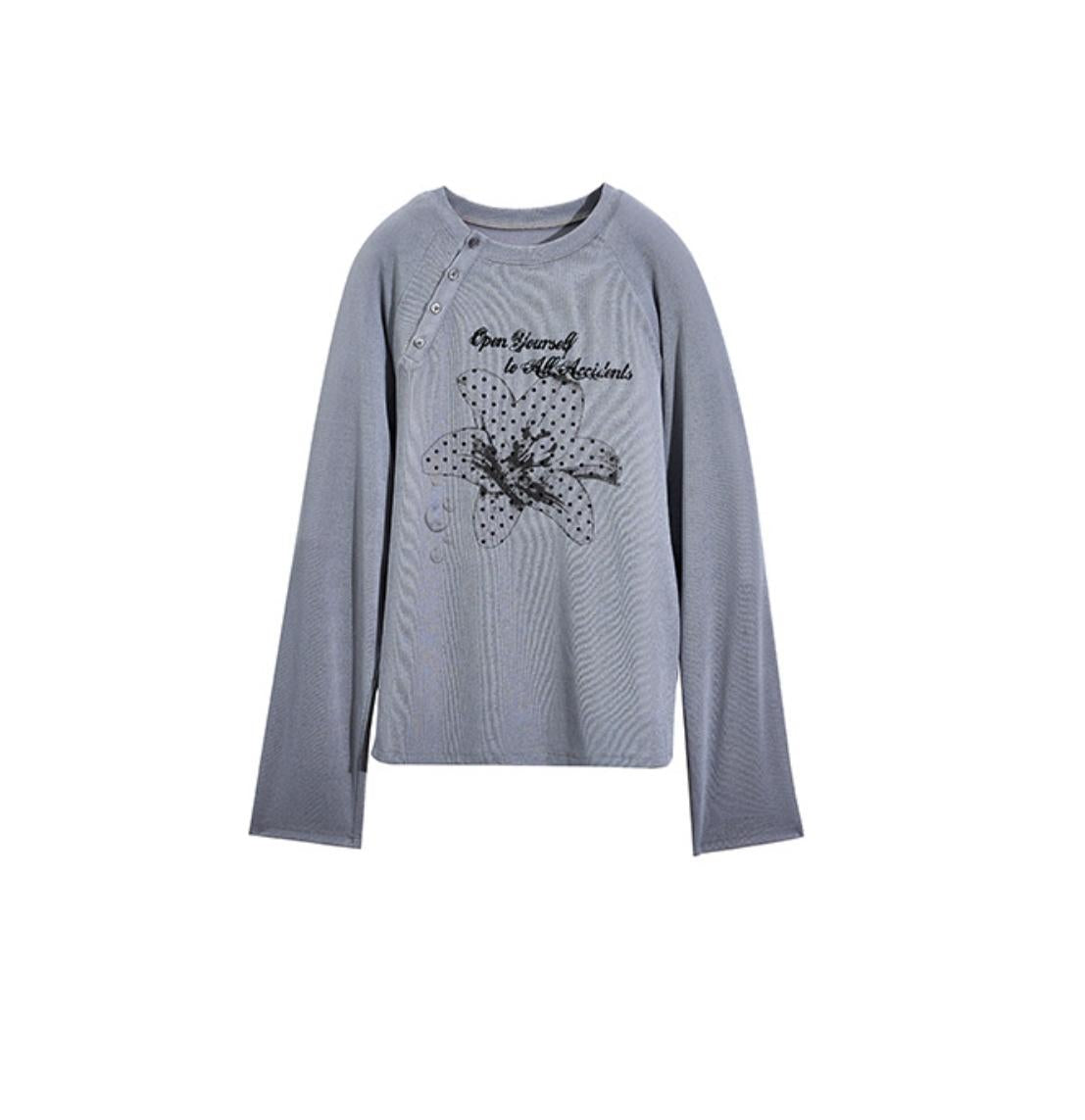 Slanted-Shouldered Summer T-Shirt