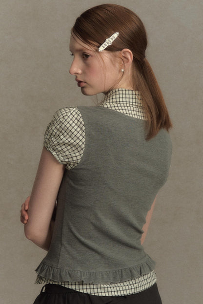 Chic Plaid Bubble Top