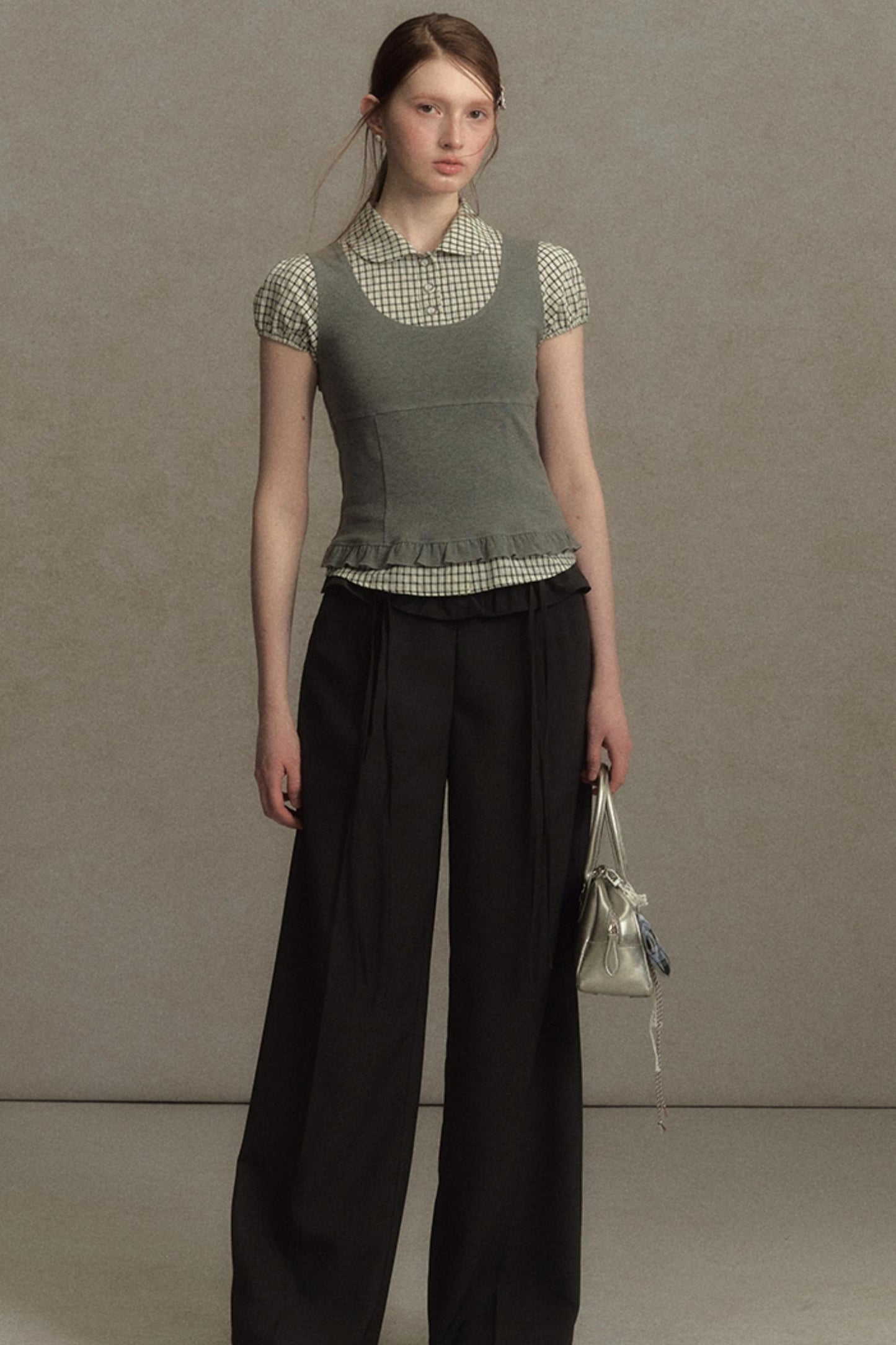 Chic Plaid Bubble Top