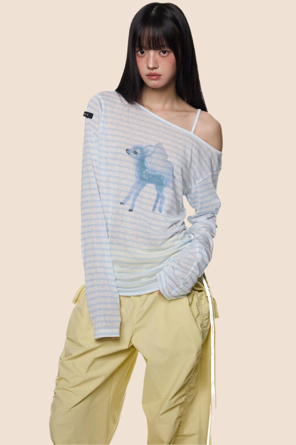 Slant Shoulder Sunscreen Tee