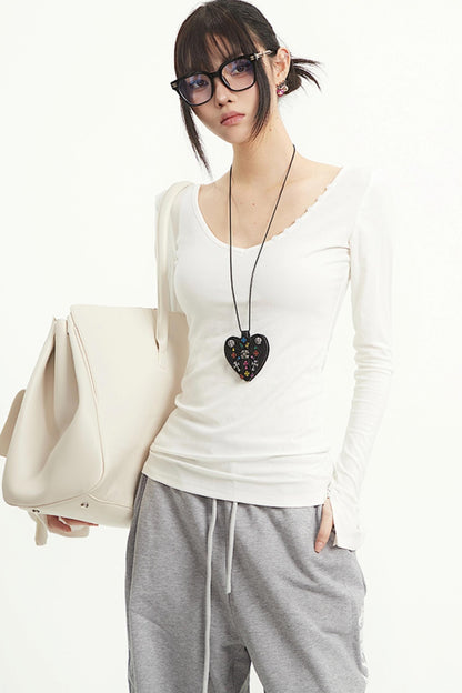 Vintage V-Neck Striped Tee