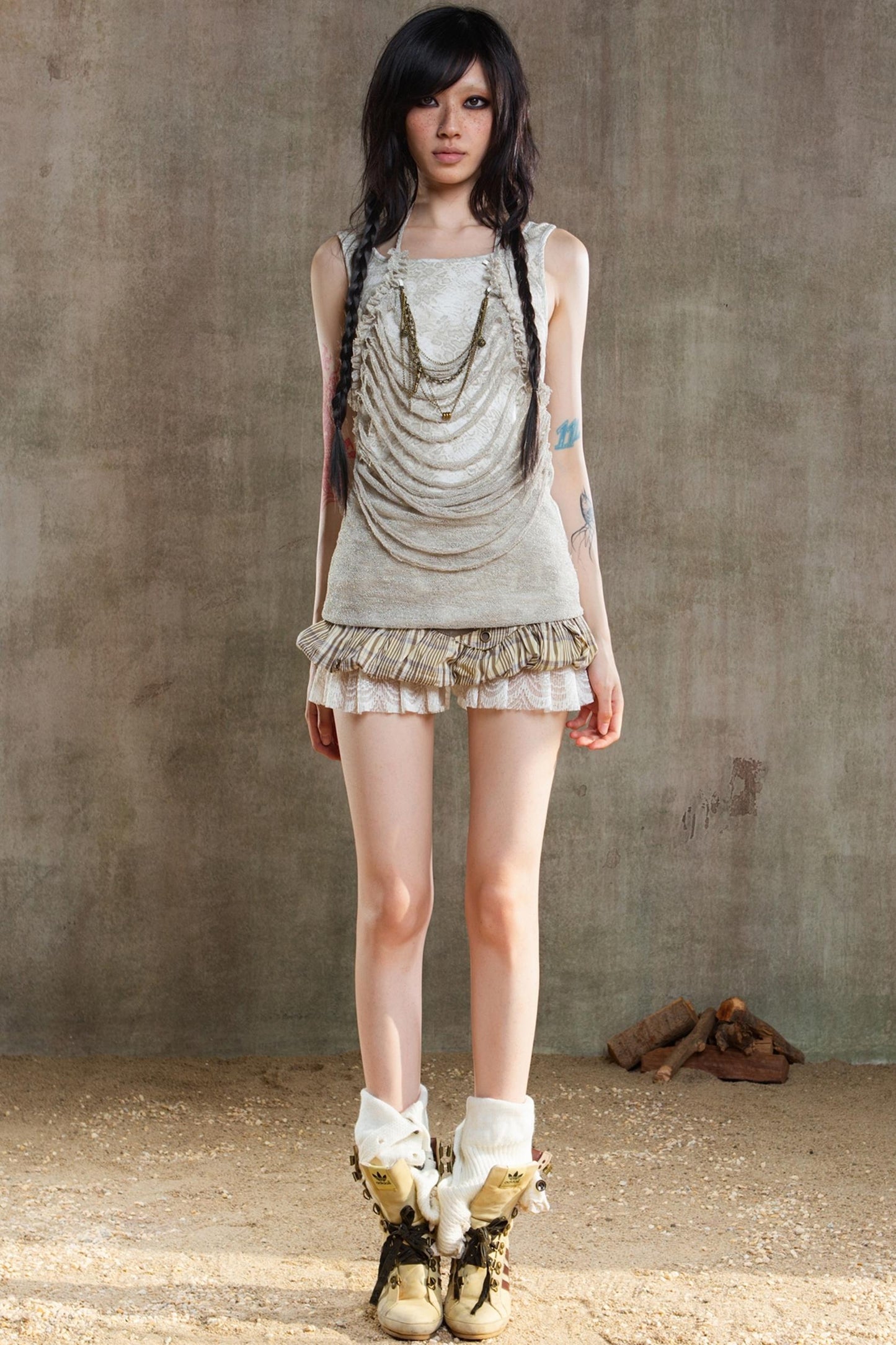 Color-Block Skort Deluxe Skirt