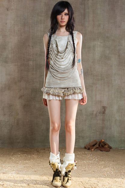 Color-Block Skort Deluxe Skirt