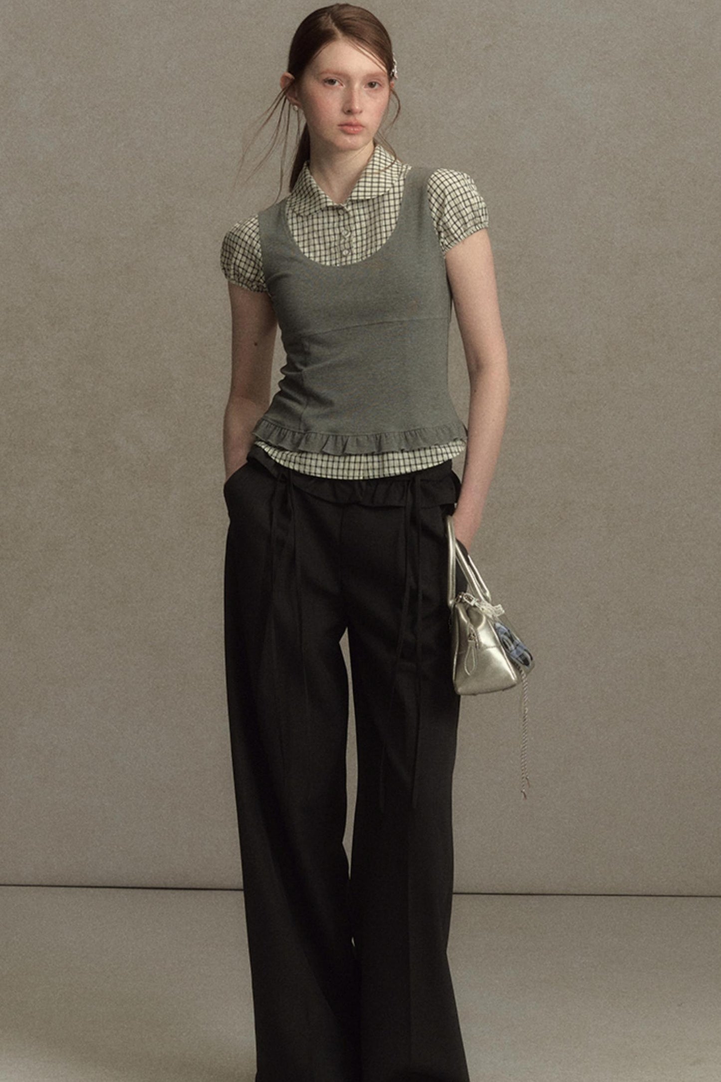 Chic Plaid Bubble Top