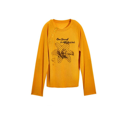 Slanted-Shouldered Summer T-Shirt