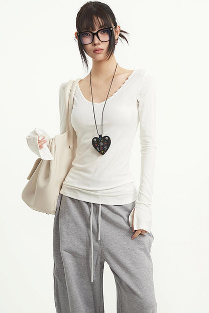 Vintage V-Neck Striped Tee