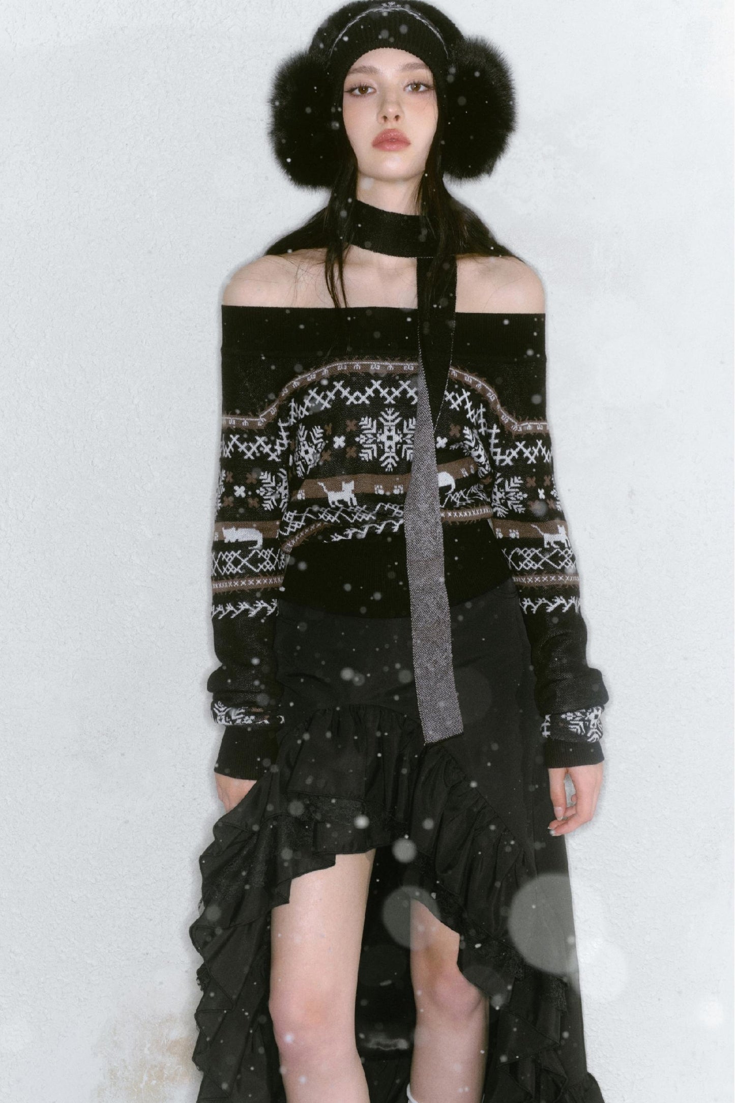 High-Waisted Slimming Long Skirt