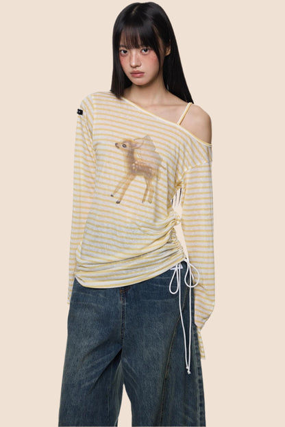 Slant Shoulder Sunscreen Tee