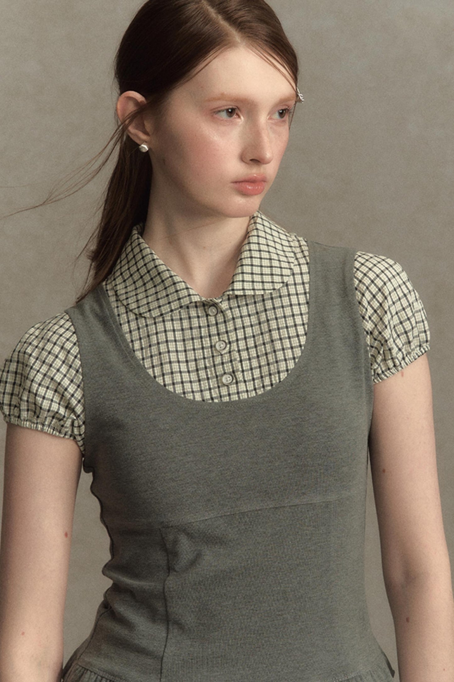 Chic Plaid Bubble Top