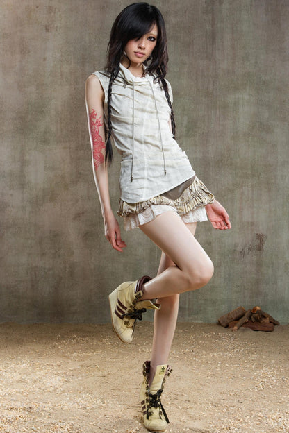 Color-Block Skort Deluxe Skirt