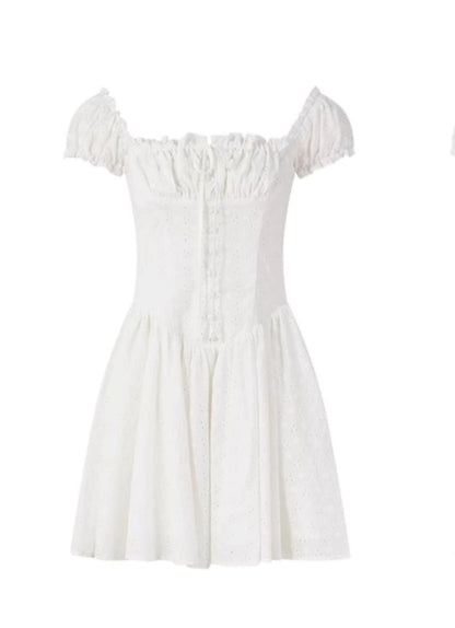 French Square Neck Mini Dress