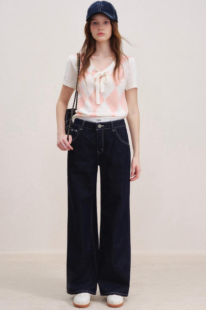 Romantic Lace Wide-Leg Jeans