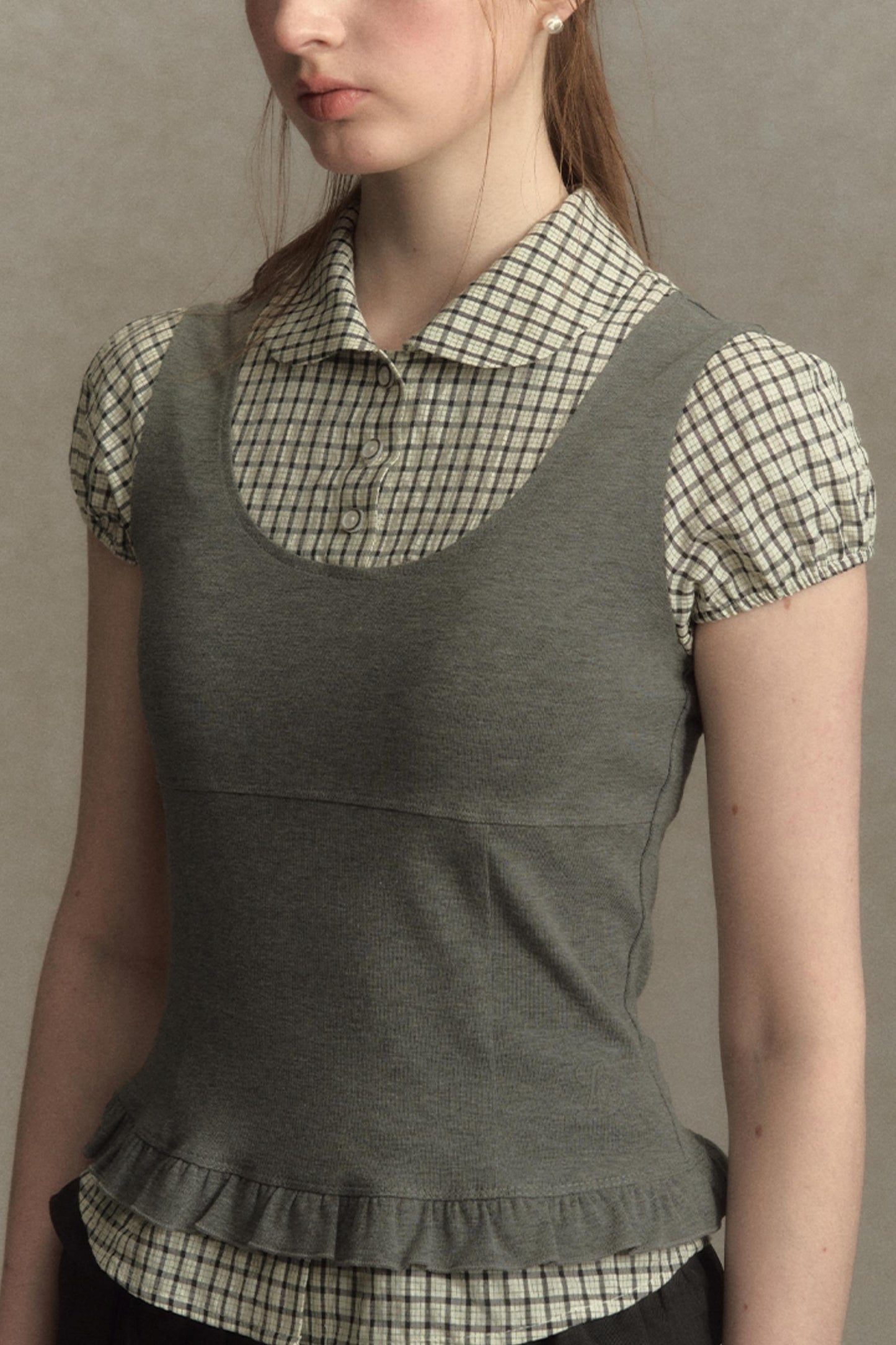 Chic Plaid Bubble Top