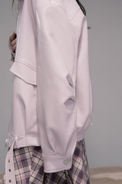 Rio Purple Leather Jacket