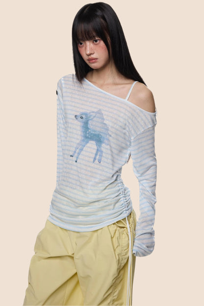 Slant Shoulder Sunscreen Tee