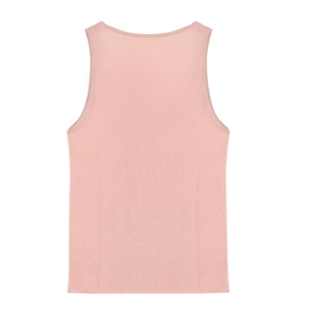 Bow Knit Vest With T-Shirt Set-Up