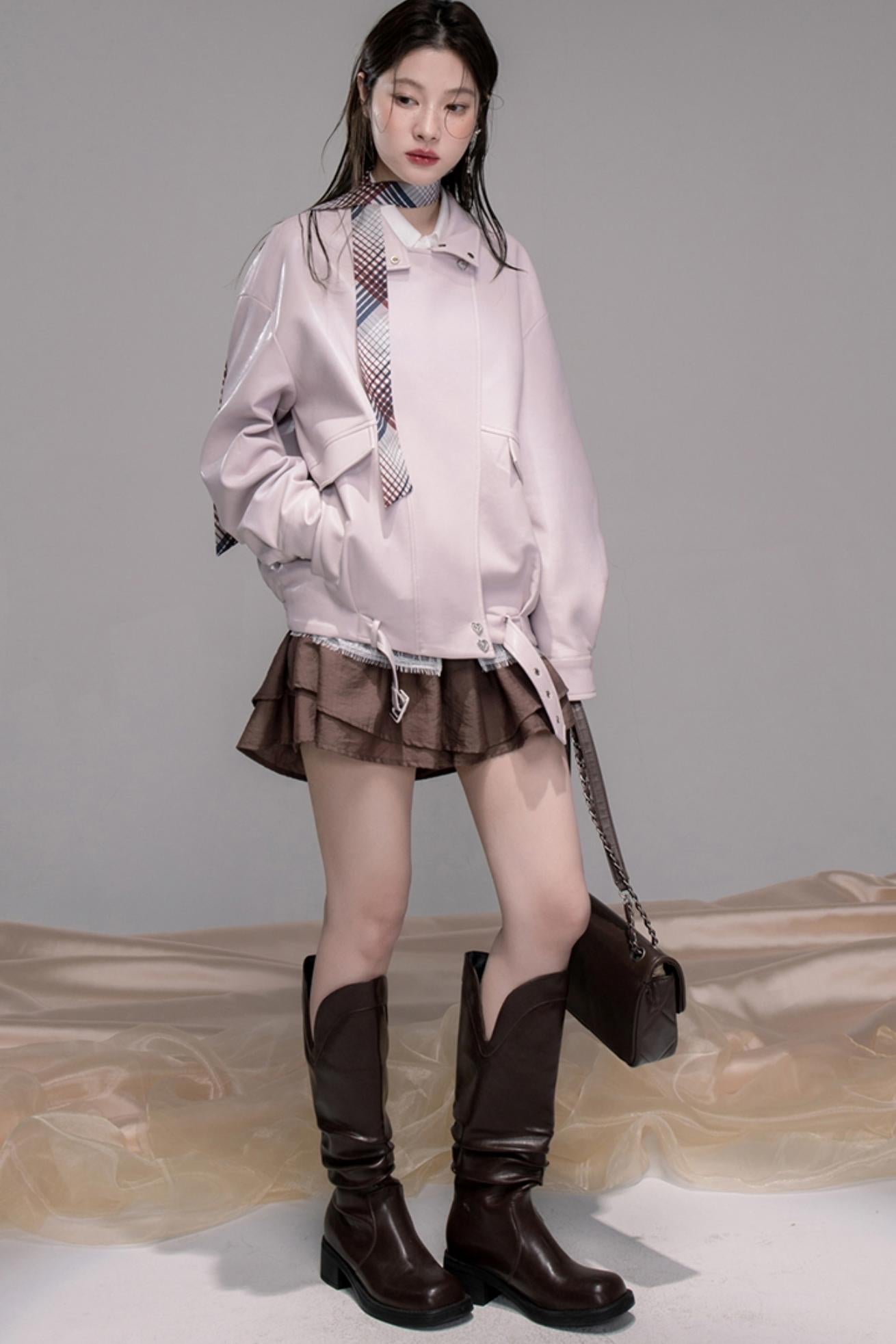 Rio Purple Leather Jacket