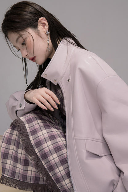 Rio Purple Leather Jacket