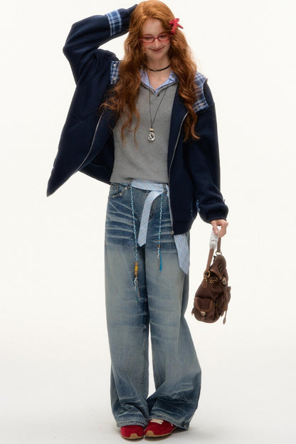 Inner Jean Contrast Jacket Set-Up