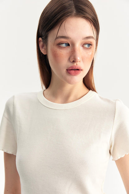 Bow Knit Vest With T-Shirt Set-Up