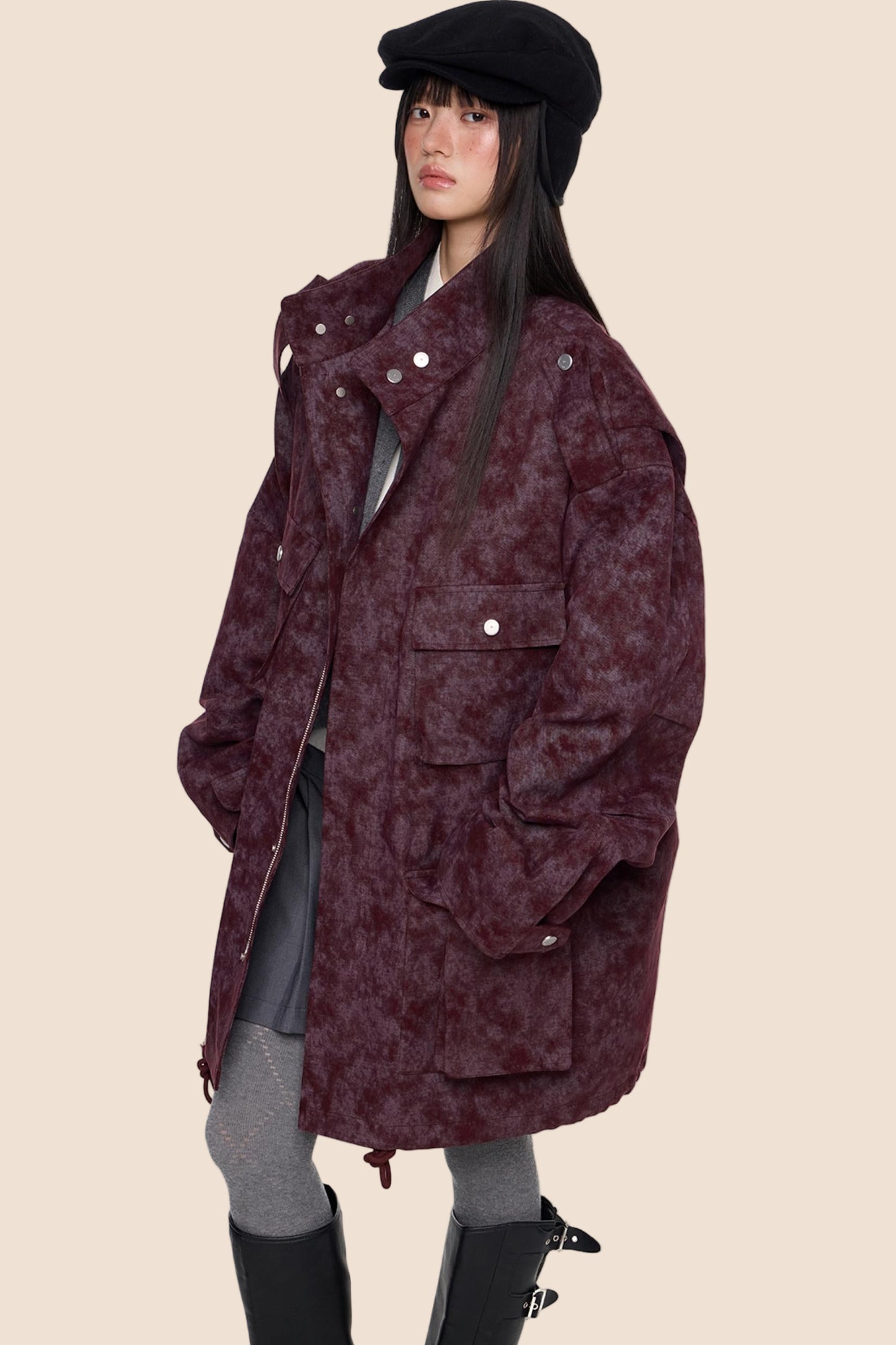 Stand Up Vintage Midi Jacket