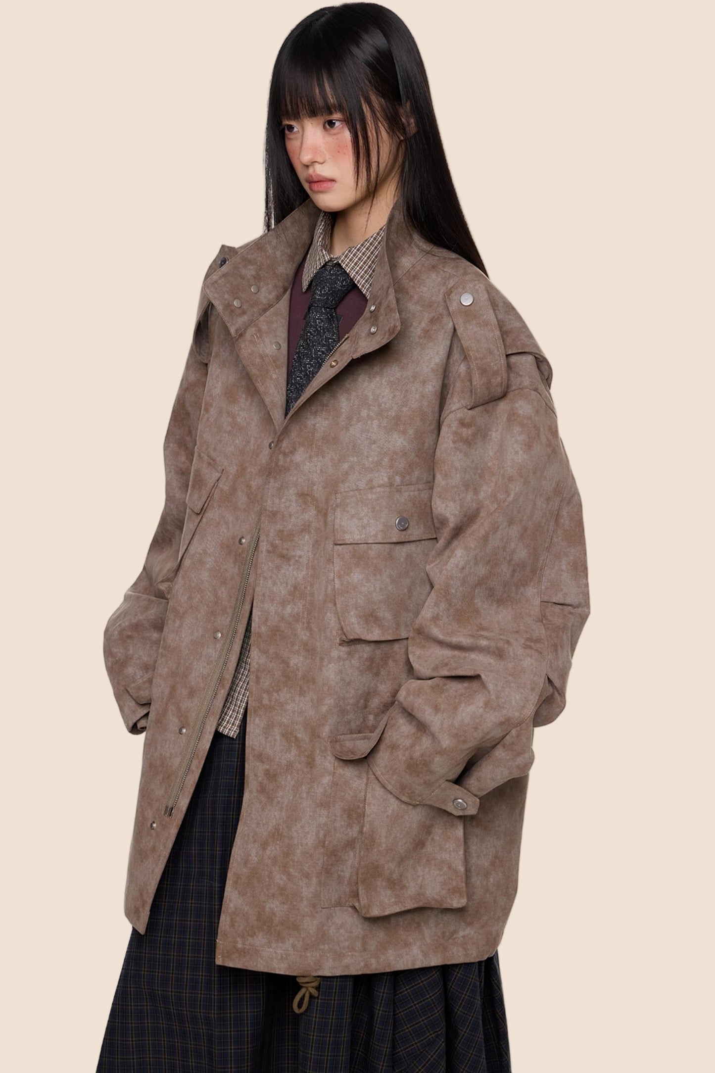 Stand Up Vintage Midi Jacket