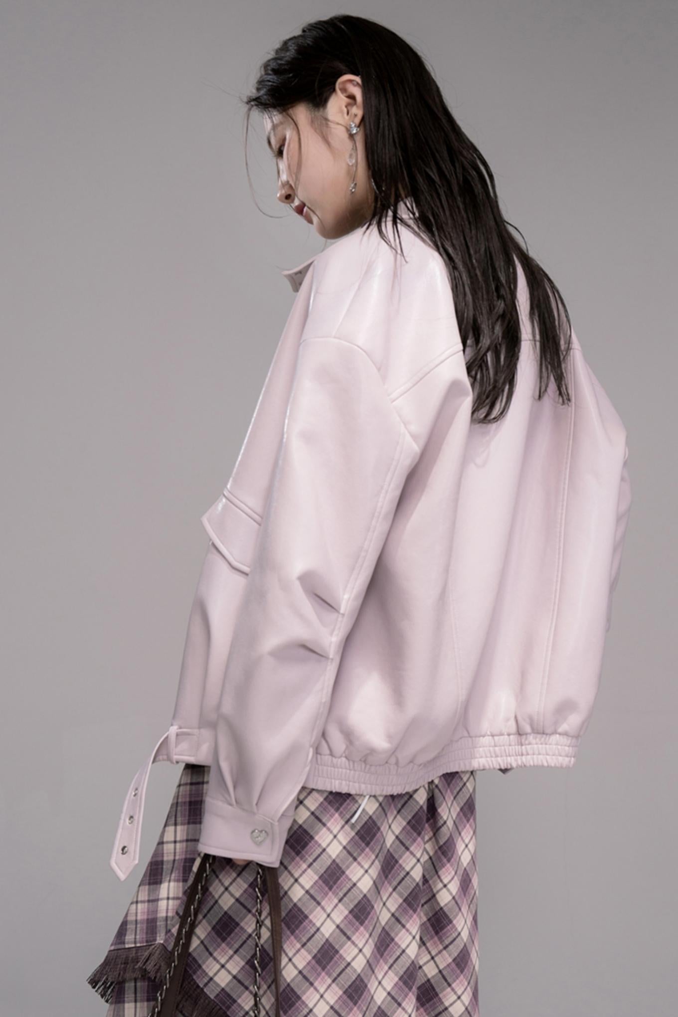 Rio Purple Leather Jacket