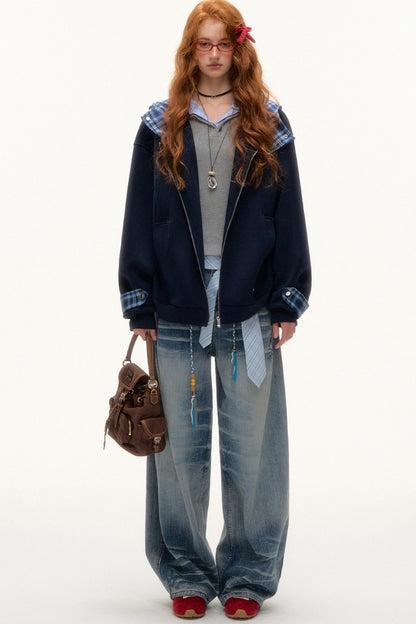 Inner Jean Contrast Jacket Set-Up