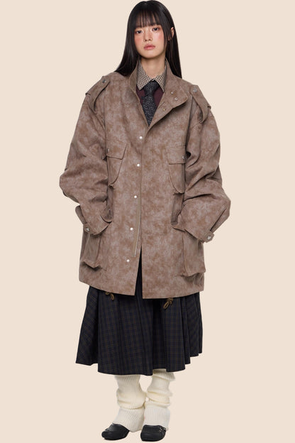 Stand Up Vintage Midi Jacket