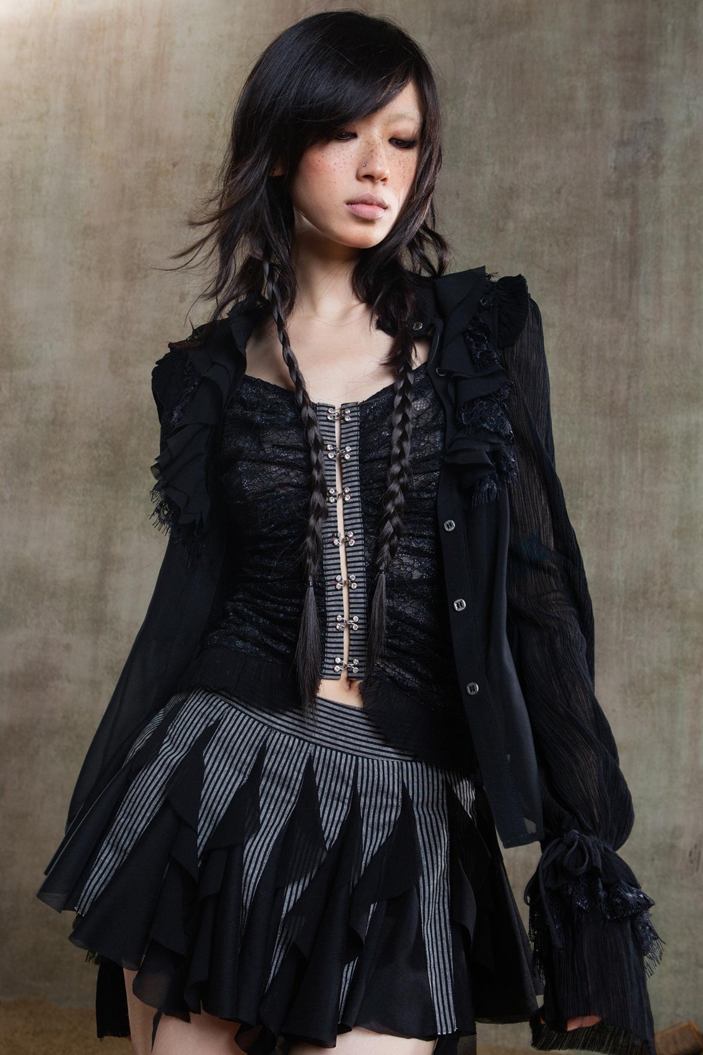 Chiffon Court Tunic Shirt