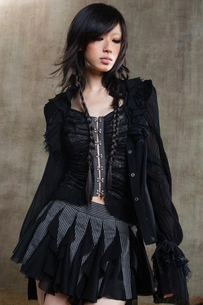 Chiffon Court Tunic Shirt