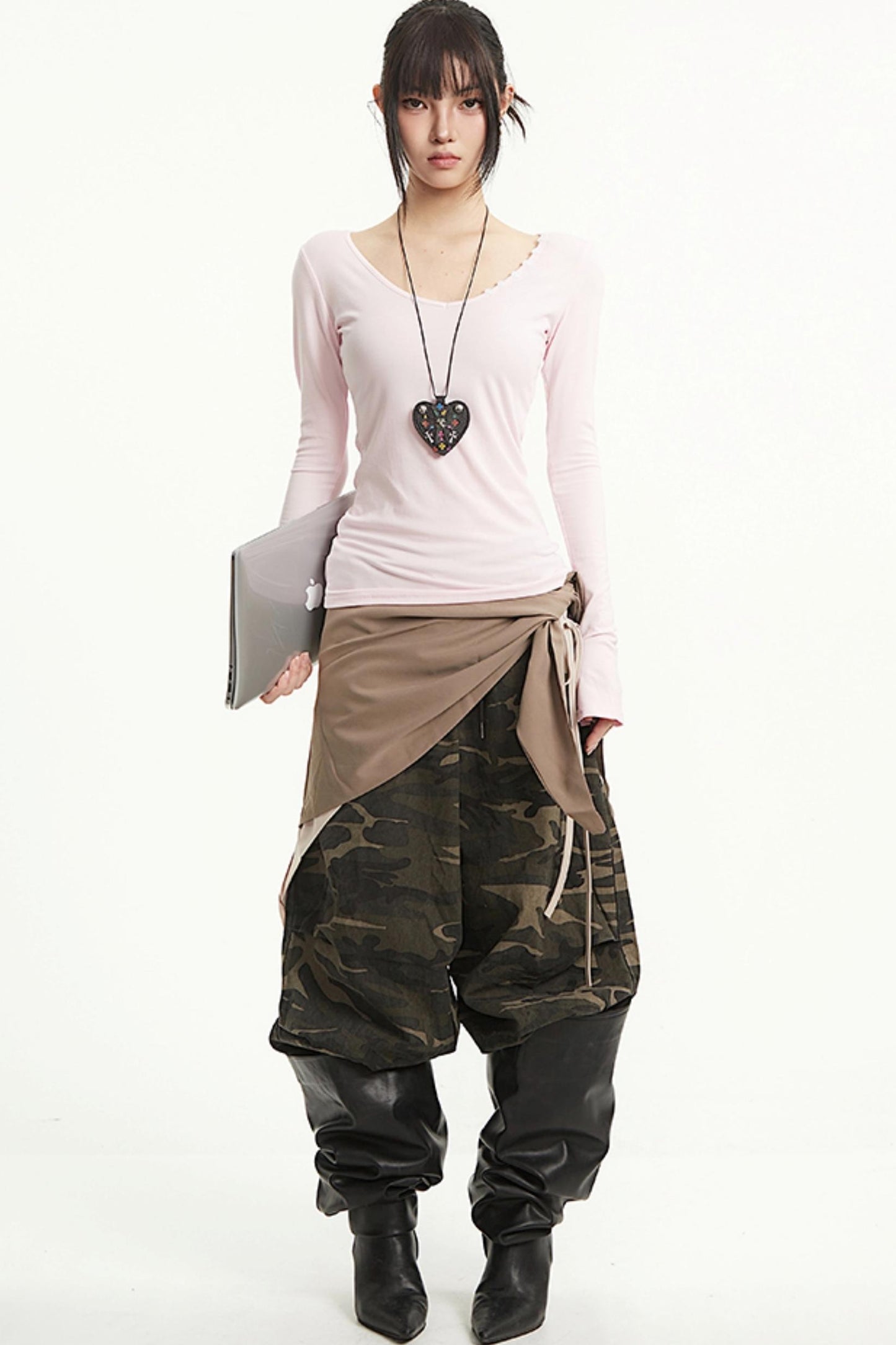 Vintage V-Neck Striped Tee