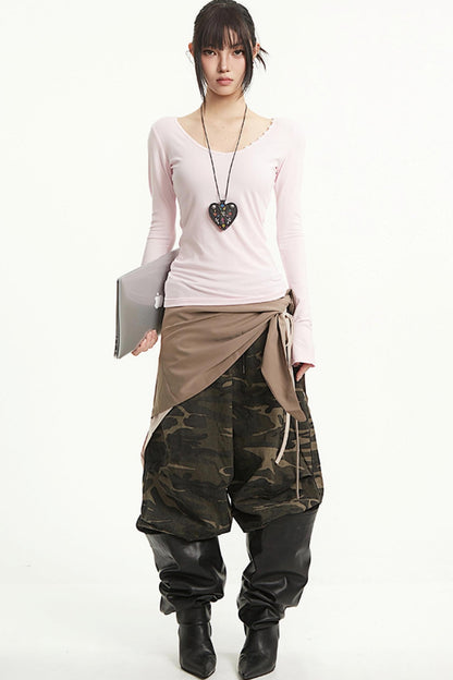 Vintage V-Neck Striped Tee