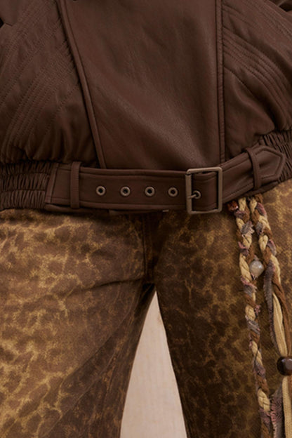 Fall Leopard Split Pants