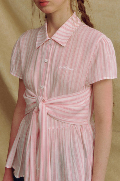 Chic Plaid Bow Tie Blouse