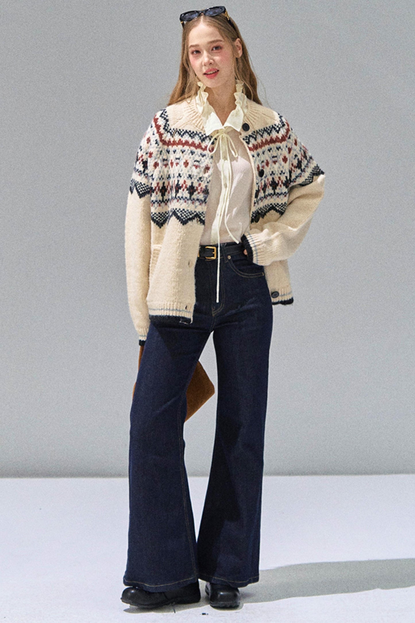 Luxury Fair Isle Sweater Jacket