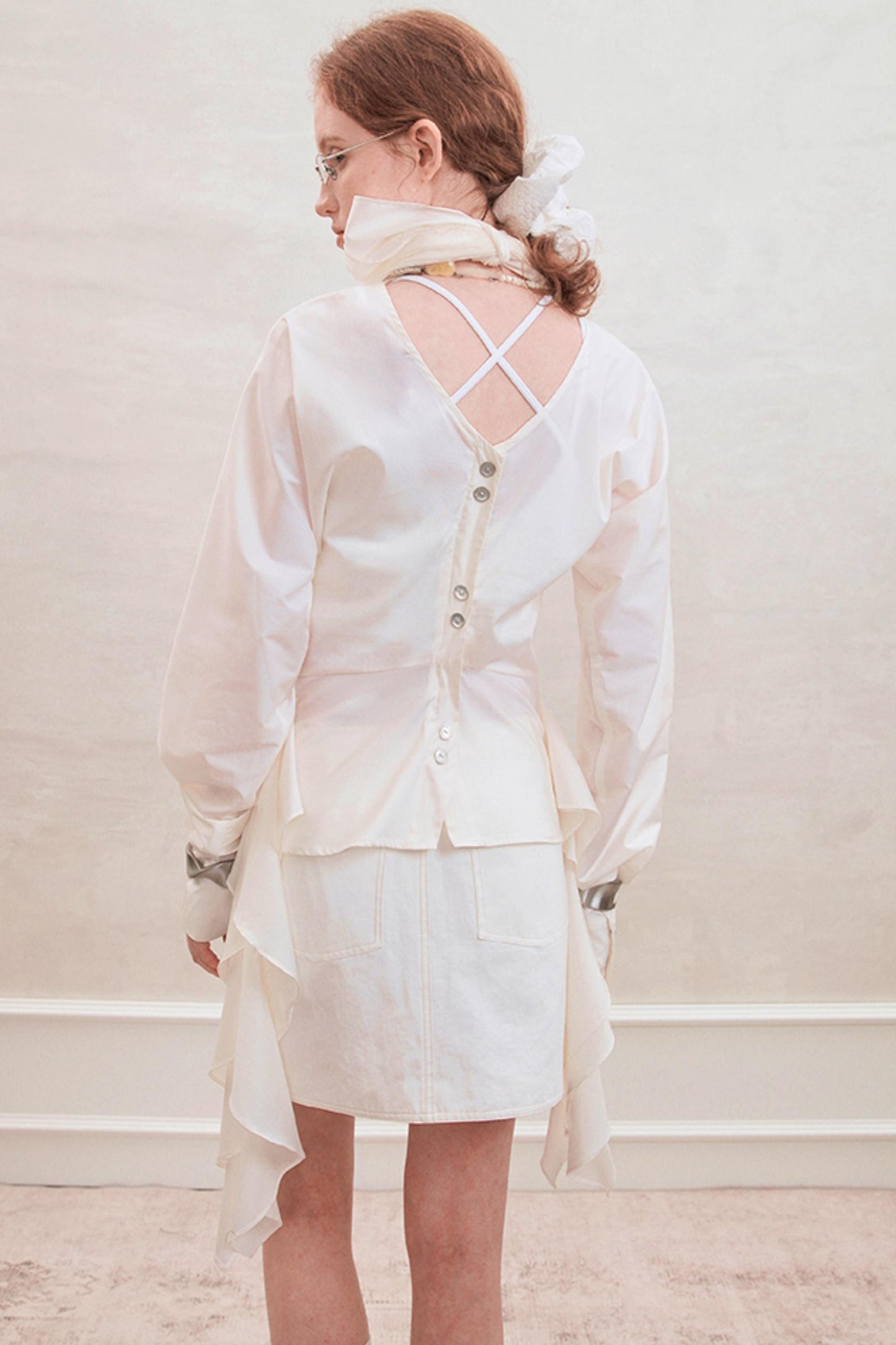 French Style Waist Cinched Shirt Set-Up