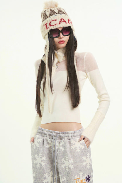 Korean White Slim Top