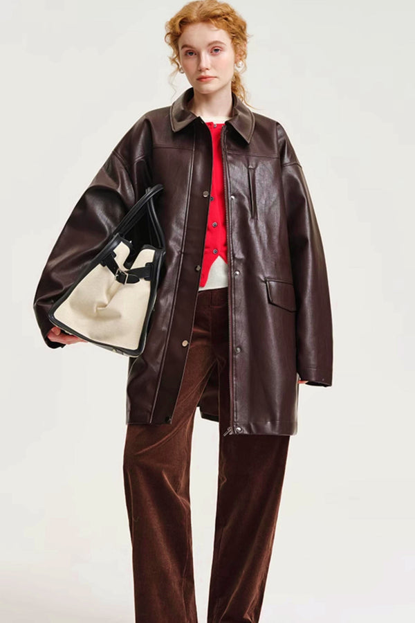 Elegant PU Leather Jacket