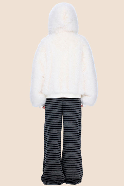 Reversible Leopard Hooded Jacket