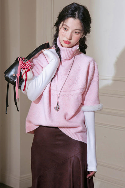 Blended Texture Irregular Skirt